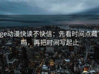 age动漫快读不快信：先看时间点藏了吗，再把时间写起止