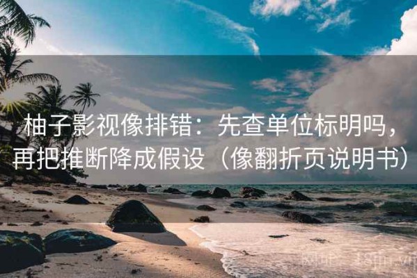 柚子影视像排错：先查单位标明吗，再把推断降成假设（像翻折页说明书）