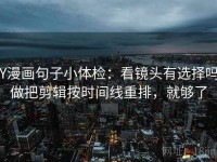 YY漫画句子小体检：看镜头有选择吗，做把剪辑按时间线重排，就够了