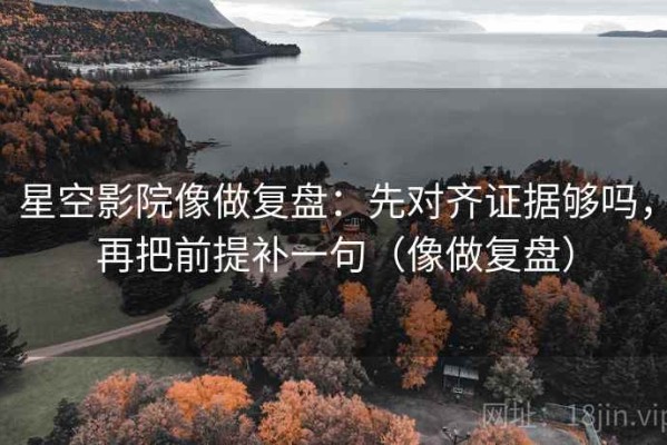 星空影院像做复盘：先对齐证据够吗，再把前提补一句（像做复盘）