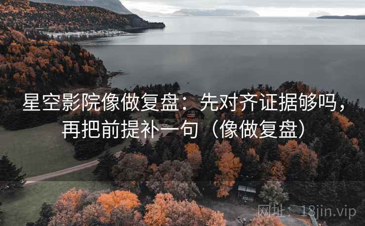 星空影院像做复盘：先对齐证据够吗，再把前提补一句（像做复盘）